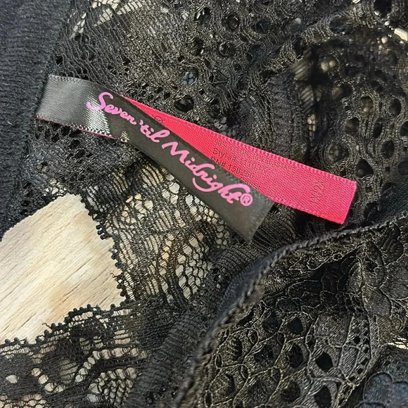 Sexy 2 Piece Babydoll Set / Lace & Mesh Open Cups Off The Shoulder Detail 1X/2X - Picture 10 of 10